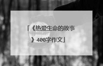 《热爱生命的故事》400字作文