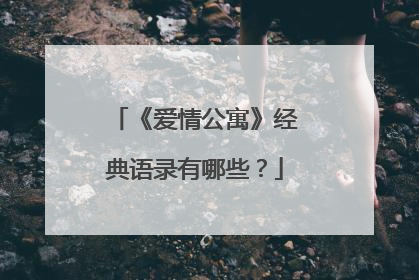 《爱情公寓》经典语录有哪些?