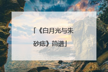 《白月光与朱砂痣》简谱