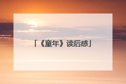 《童年》读后感