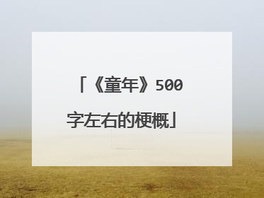 《童年》500字左右的梗概