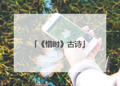 《惜时》古诗