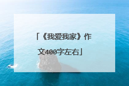 《我爱我家》作文400字左右