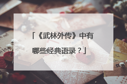 《武林外传》中有哪些经典语录?