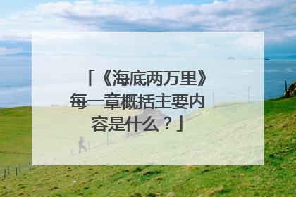 《海底两万里》每一章概括主要内容是什么？