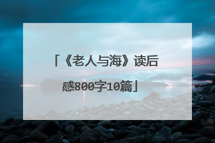 《老人与海》读后感800字10篇