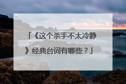 《这个杀手不太冷静》经典台词有哪些？