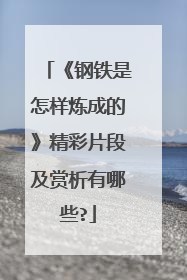 《钢铁是怎样炼成的》精彩片段及赏析有哪些?