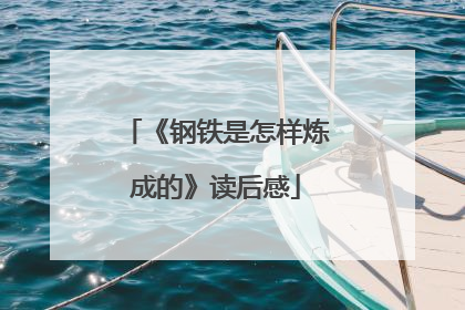 《钢铁是怎样炼成的》读后感