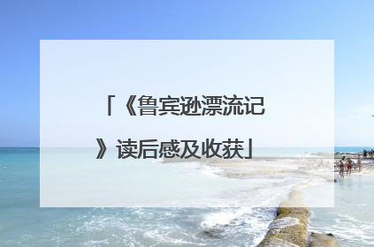 《鲁宾逊漂流记》读后感及收获