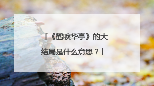 《鹤唳华亭》的大结局是什么意思？