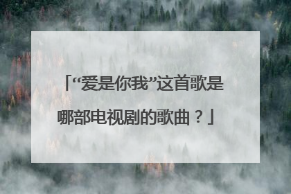“爱是你我”这首歌是哪部电视剧的歌曲？
