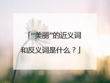 “美丽”的近义词和反义词是什么?