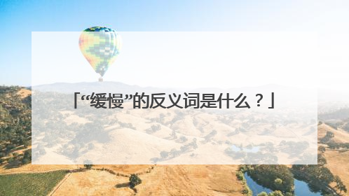 “缓慢”的反义词是什么？