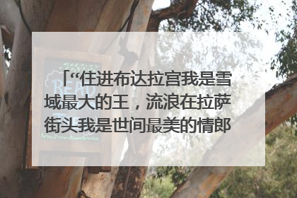 “住进布达拉宫我是雪域最大的王,流浪在拉萨街头我是世间最美的情郎”原文是什么?