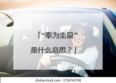 “奉为圭臬”是什么意思?