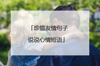 珍惜友情句子说说心情短语