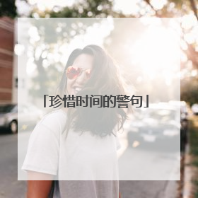 珍惜时间的警句
