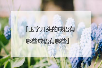 玉字开头的成语有哪些成语有哪些