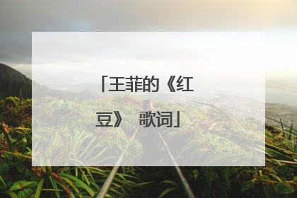 王菲的《红豆》 歌词