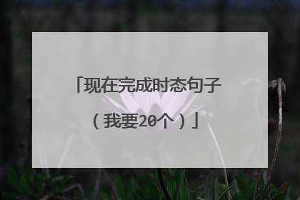 现在完成时态句子（我要20个）