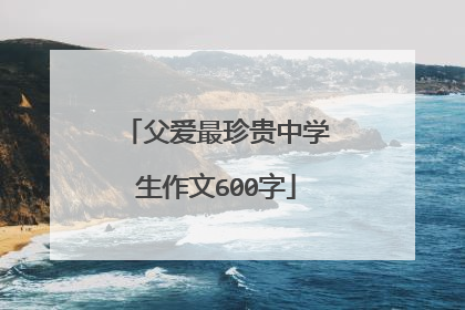 父爱最珍贵中学生作文600字