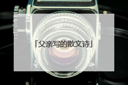 父亲写的散文诗