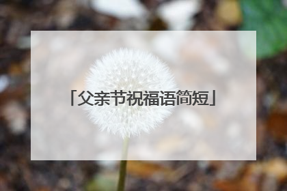 父亲节祝福语简短