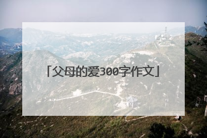 父母的爱300字作文