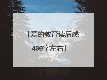 爱的教育读后感400字左右