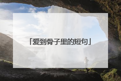 爱到骨子里的短句