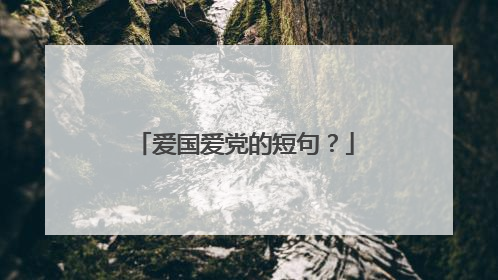 爱国爱党的短句？