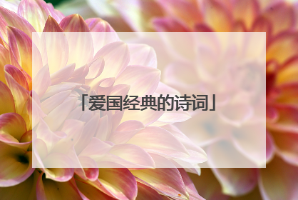 爱国经典的诗词