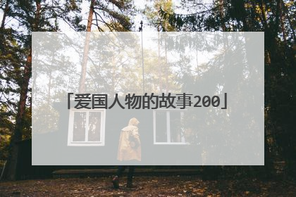 爱国人物的故事200