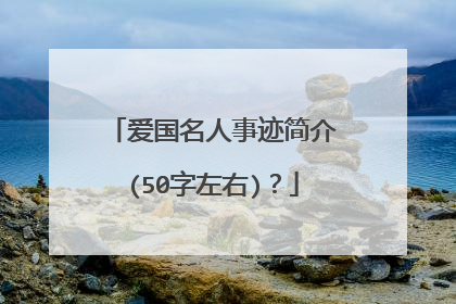 爱国名人事迹简介(50字左右)？