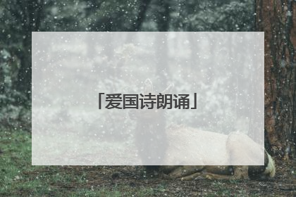 爱国诗朗诵