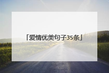 爱情优美句子35条