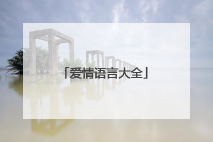 爱情语言大全