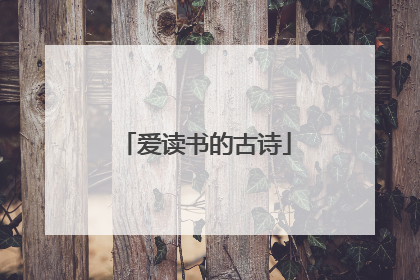 爱读书的古诗