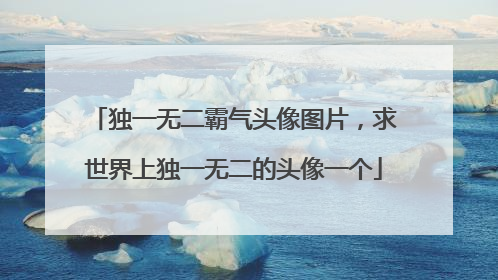 独一无二霸气头像图片，求世界上独一无二的头像一个