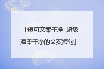 短句文案干净 超级温柔干净的文案短句