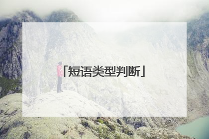 短语类型判断