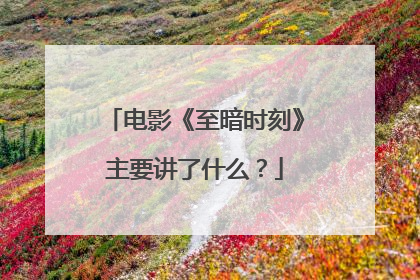 电影《至暗时刻》主要讲了什么？