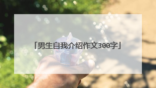 男生自我介绍作文300字