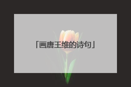 画唐王维的诗句