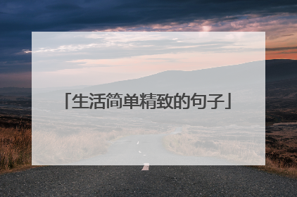 生活简单精致的句子
