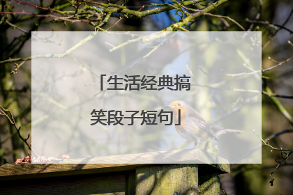 生活经典搞笑段子短句