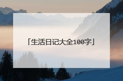 生活日记大全100字