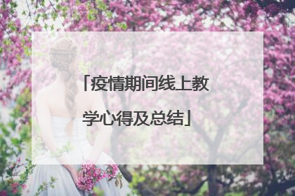 疫情期间线上教学心得及总结