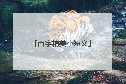 百字精美小短文